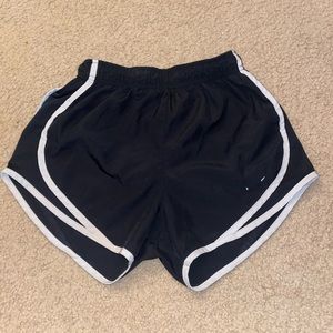 black nike running shorts